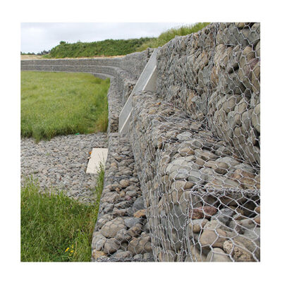 Los 8*10cm galvanizaron la cesta llenada piedra tejida hexagonal de Gabion de la caja de Gabion revestida del Pvc