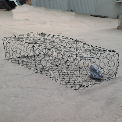 Cesta de gaviones de alambre de acero galvanizado de 8*10cm con orificio de malla de 2.7mm de diámetro para protección de riberas