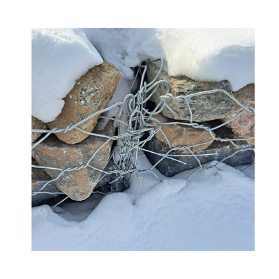Cables de hierro tejido de buena calidad 2*1*1 Gabion Mesh Basket Pared de retención con piedra llena