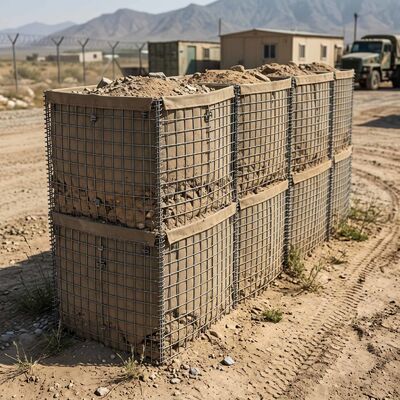 Barrera defensiva | Muro de barrera de gaviones soldados para control militar y de inundaciones