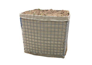 Color soldado con autógena galvanizado sumergido caliente de la arena de las cestas de Gabion anti - pared de la explosión