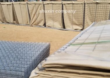 Alambre de acero de las barreras defensivas de Hesco de la protección del ejército con caliente sumergido galvanizado