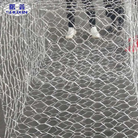 Tamaño galvanizado tejido jaulas de la cesta de Gabion de la pared de Gabion de la precisión con la roca llenada