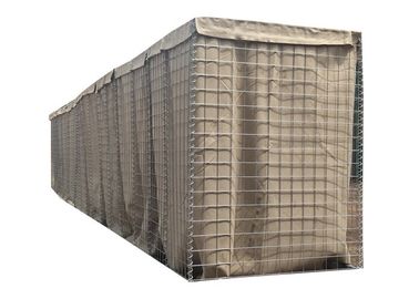 Barrera profesional de Hesco de la pared de la arena diámetro de alambre de 3 - 5 milímetros para la protección militar