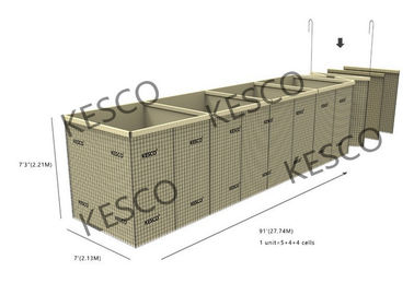 Barrera rellenada con arena de la milipulgada 7 rellenados con arena Hesco de las barreras de Hesco del geotextil