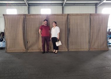 Barreras militares galvanizadas pesadas de la defensa de Hesco de la pared de la arena del alambre