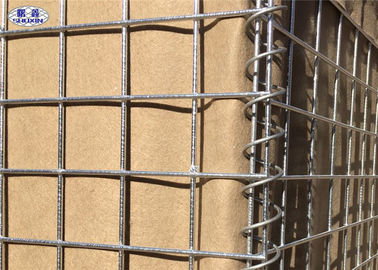 Barreras militares de Hesco de la pared de la defensa de la arena, caja soldada con autógena galvanizada de la malla de alambre