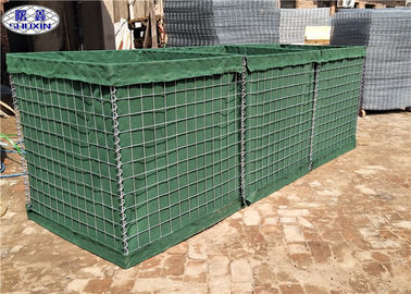 Q195/las barreras rellenadas con arena militares con poco carbono de Hesco del alambre de acero agujerean la talla 3” * 3