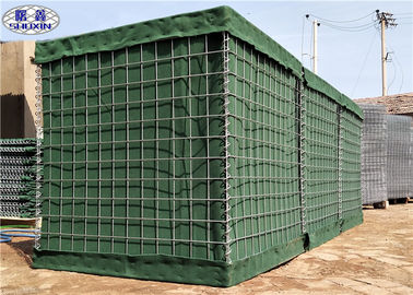 Galfan cubrió verde militar soldado con autógena Linded de las barreras defensivas de Hesco del geotextil
