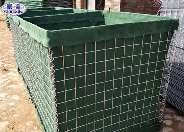 Las barreras militares plegables HDP de Hesco galvanizaron el geotextil soldado con autógena alineado