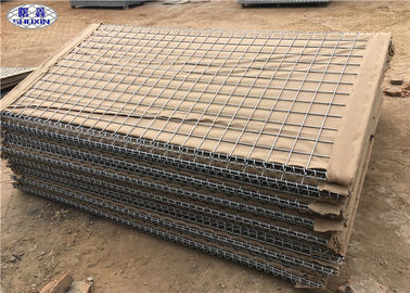 HDP alineado geotextil galvanizó la tierra - barrera llenada de HESCO para Preotection militar