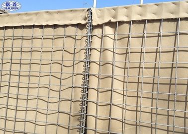 Muro de contención rellenado con arena de las barreras del bastión militar de Hesco para la protección