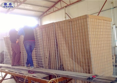 Barrera soldada con autógena defensiva el 1x1x1M de la caja de Hesco Gabion con el paño del geotextil