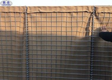 Las barreras rellenadas con arena del ejército soldaron con autógena la caja 75m m x 75m m de la malla de alambre 76,2 x 76.2m m