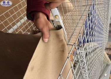 bolso alineado geotextil rellenado con arena de Hesco de las barreras del alambre de 5m m para la fabricación