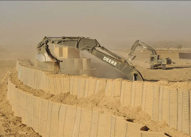 Bastión galvanizado sumergido caliente de Hesco de la defensiva de la milipulgada 7 de la pared de Hesco