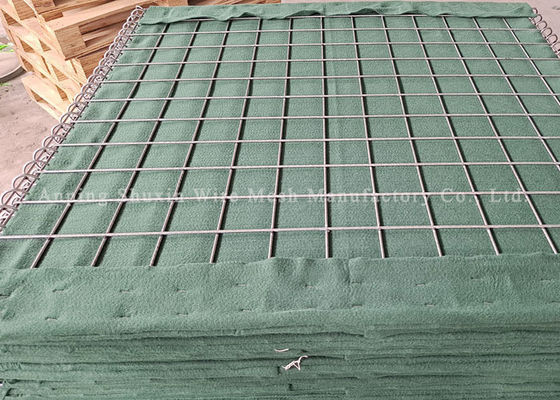 Galfan militar soldó con autógena el muro de contención de Mesh Hesco Gabion For Army