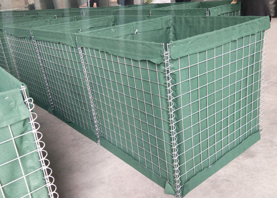 el geotextil del verde 300g alineó la malla de alambre defensiva de la barrera 4.0m m de Hesco
