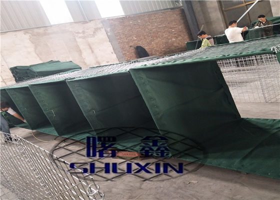 Muro galvanizado rellenado con arena milipulgada 7 de Hesco de la caja de Gabion
