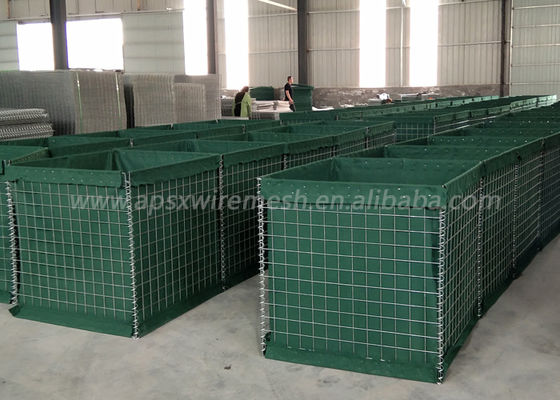 4.0m m galvanizados soldaron con autógena a Mesh Gabion Box Military Barrier