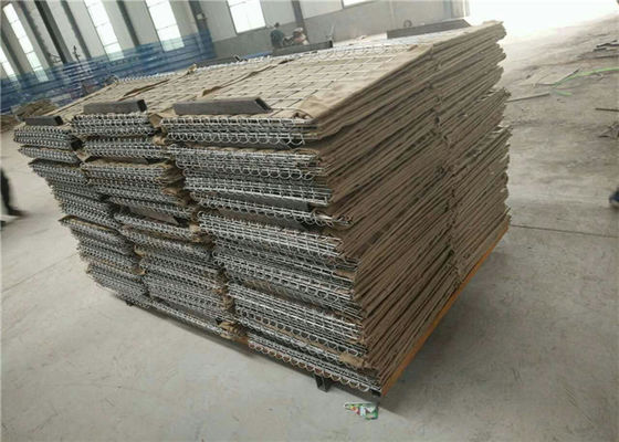 barrera rellenada con arena Gabion protector Hesco del bastión de 3x3Inch Hesco a prueba de herrumbre