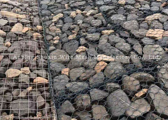 el Pvc de 2.0m m cubrió las cestas tejidas protección de Gabion del puente