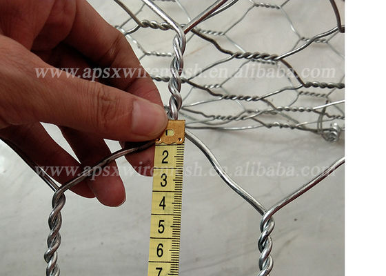 Muro de contención pesado de la caja de la piedra 2.2m m Gabion galvanizado o armadura hexagonal del Pvc