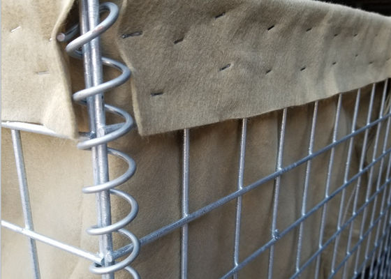 Geotextil galvanizado de Bastion Military Barrier 300gsm de la cerca de Hesco del alambre de acero