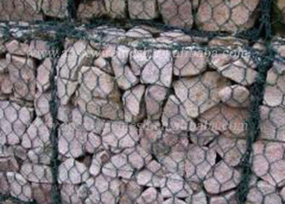 Caja Gabions llenado 2.2m m de piedra grande para el entrenamiento del río
