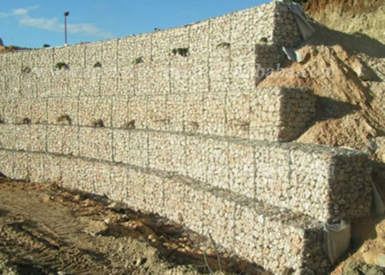 Jaulas galvanizadas de la pared de Gabion del control de la erosión de la inmersión caliente