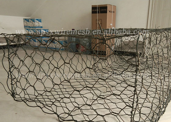 El Pvc plegable fácil cubrió la cesta hexagonal de Gabion para la protección del agua y de suelo