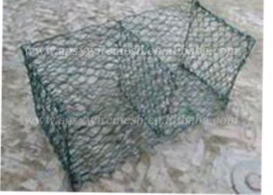 El Pvc del verde Q235 cubrió la piedra hexagonal llenó Gabions