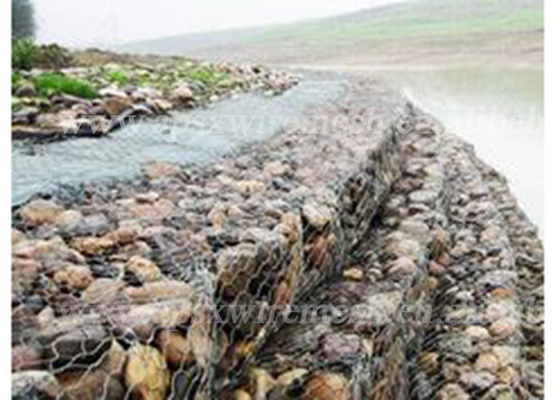 la piedra torcida doble de 3.7m m llenó el hexágono pesadamente Gabion de las jaulas que prevenía la fractura de la roca