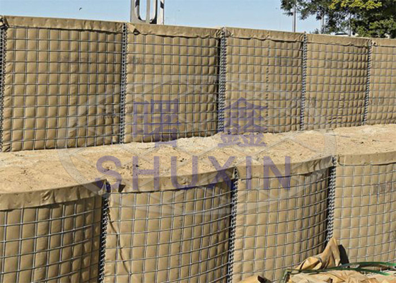 Radio de tiro galvanizada de soldadura profunda de la pared de la seguridad del perímetro de la barrera Mil5 del bastión de Hesco