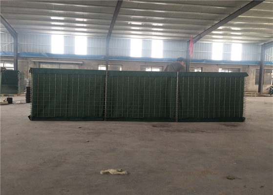 Malla de alambre modificada para requisitos particulares caja militar de Gabion de la pared de las bolsas de arena de Hesco del gobierno