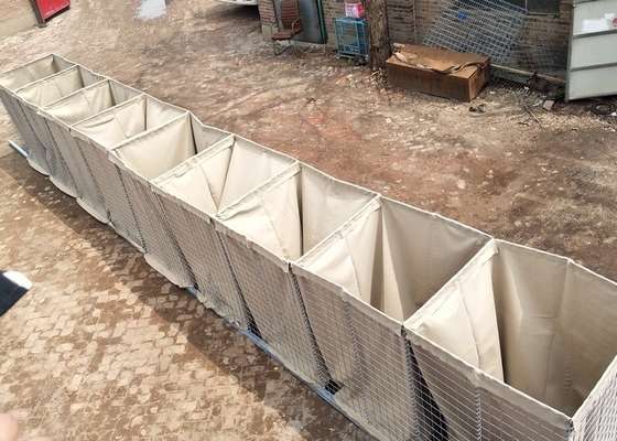 La pared militar de la protección de borde de Hesco del bastión de la milipulgada 10 galvanizó