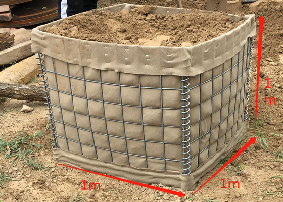 Inundación portátil Hesco de la protección del ejército de las barreras militares de la milipulgada 10
