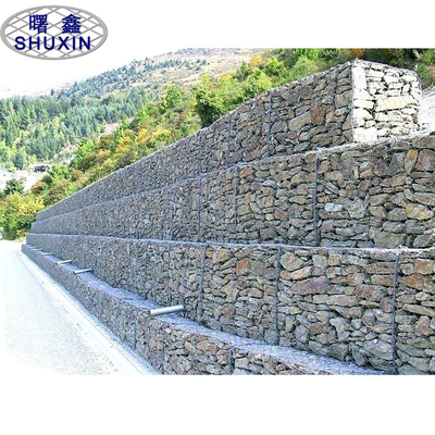 La piedra galvanizada las cestas torcida 3.9m m doble de Gabion del alambre llenó las jaulas que prevenían la fractura de la roca