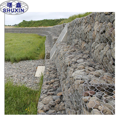 Cestas galvanizadas a prueba de herrumbre de Galfan Gabion del hexágono para la protección del malecón