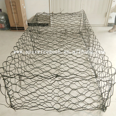 El doble torció el hexágono llenado piedra galvanizado los 6x8cm de las jaulas de las cestas de Gabion que prevenía la fractura de la roca