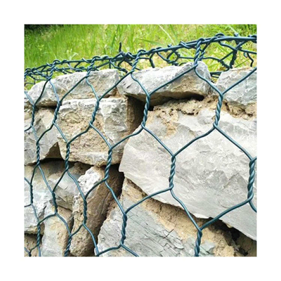 El Pvc verde cubrió la caja de 2.7m m Gabion para el refuerzo del control de inundaciones del río
