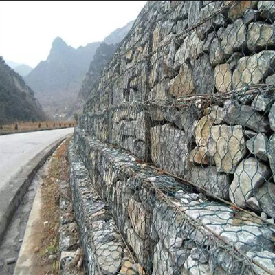 alambre galvanizado caliente Mesh For River Regulation Gabion de las cestas de acero de los 3*1*1m