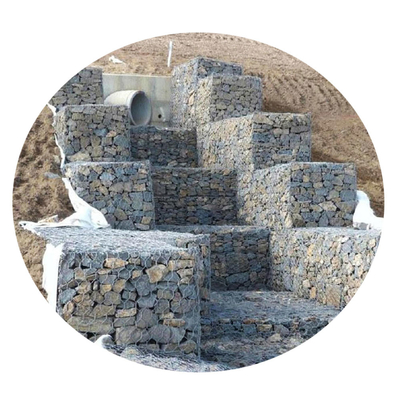 Muro de contención de la tierra capa hexagonal del Pvc de Woven Three Twist de la cerca de la caja del 1m del x 1m del x 1m Gabion