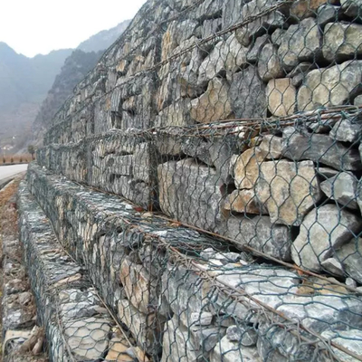 el alambre hexagonal Mesh Gabion Hot Dipped Galvanized y Pvc de los 2x1x1m cubrió