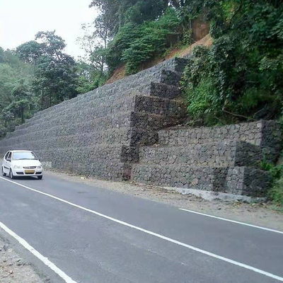 Las cestas antioxidantes impermeables de la pared de Gabion galvanizaron 2 * 1 * 1 M